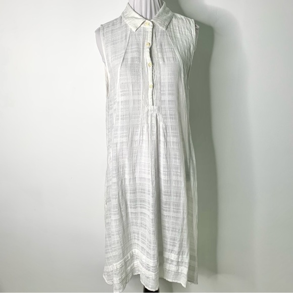 Anthropologie Isabella Sinclair Women's White Sleeveless Tilly Dress Size Large - Picture 1 of 15